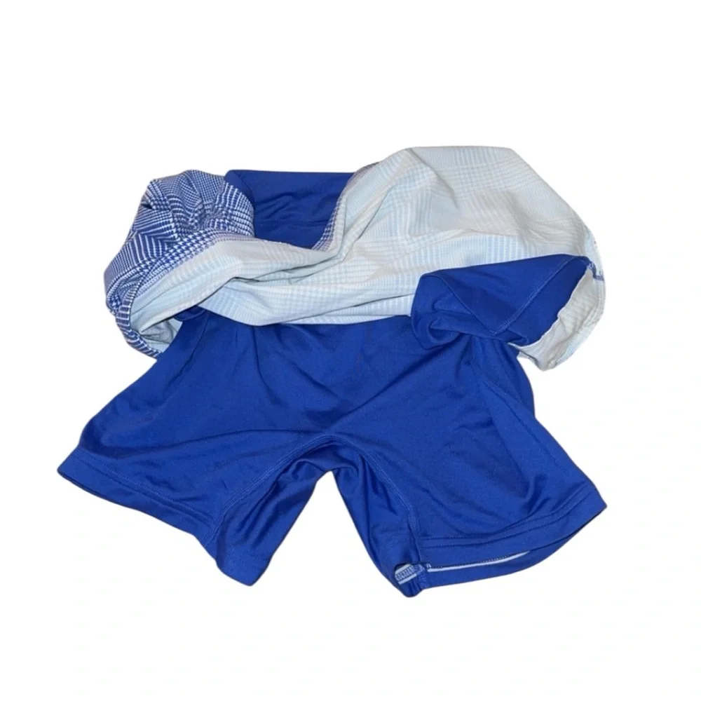 Ralph Lauren Polo Golf Blue & White Plaid Golf Tennis Skort Skirt‎ Small